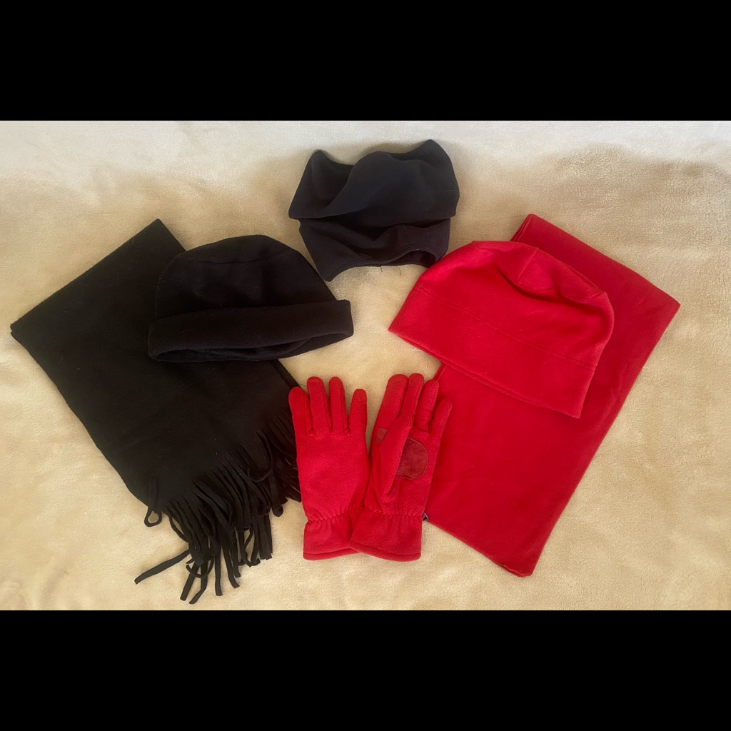 2 For 20 Fleece Scarves Hats Accessories